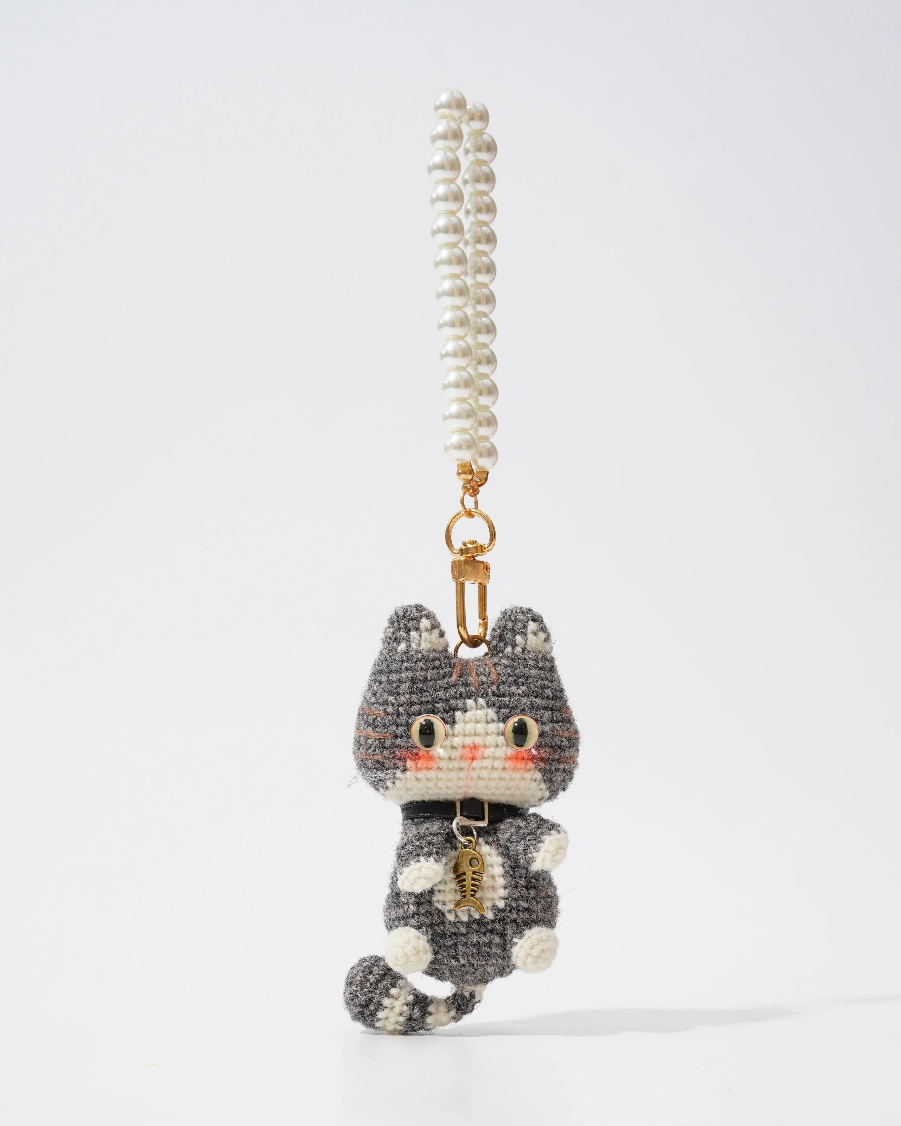 Pancake Cats Bag Charms - Shetland Wool