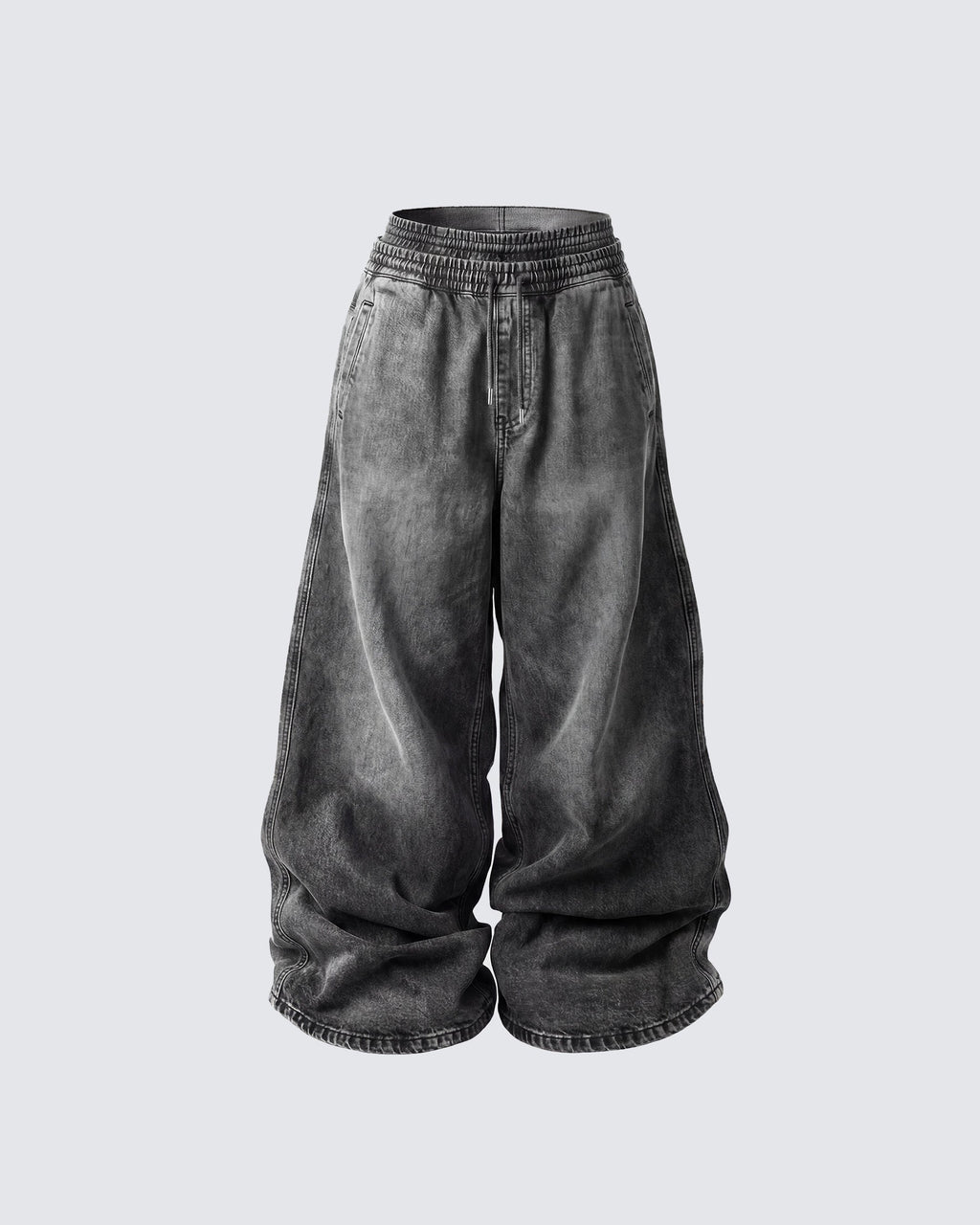 KIIKIO-Double-Ended Washed Loose-Fit SweatPants