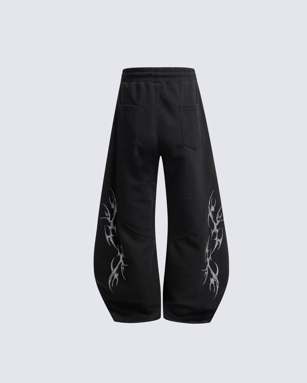 Embroidered Graphic Wide-Leg Sweatpants