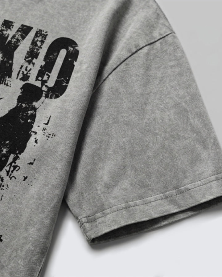Vintage Washed KIIKIO Graphic Oversized T-Shirt