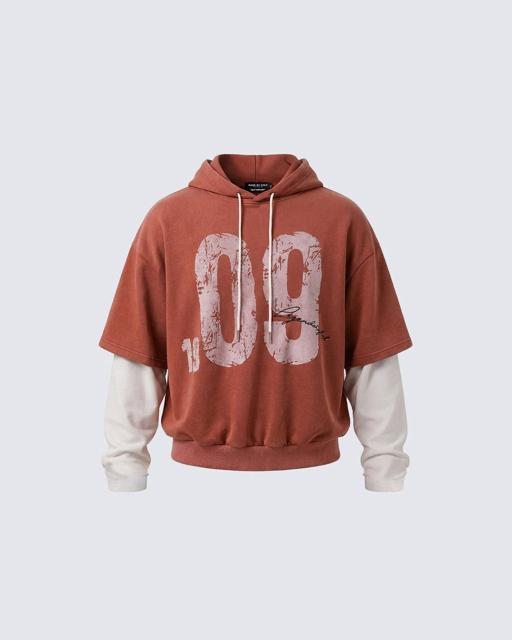 Layered Jersey Hoodie