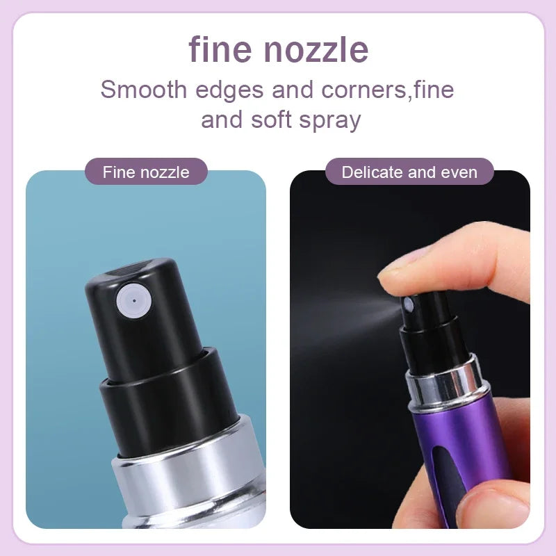 4pcs 5ml Mini Refillable Perfume Atomizer Aluminum Perfume Bottle Portable Perfume Spray Bottle Travel Parfume Mini Bottle