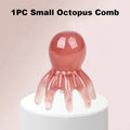 Cute Octopus Scalp Massage Comb (Resin)｜Korean Hair Care, Stress Relief, Anti-Hair Loss, Portable Head Massager for Home & Trave
