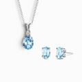 Mini Set 1 - Blue Topaz Jewellery Set in Sterling Silver