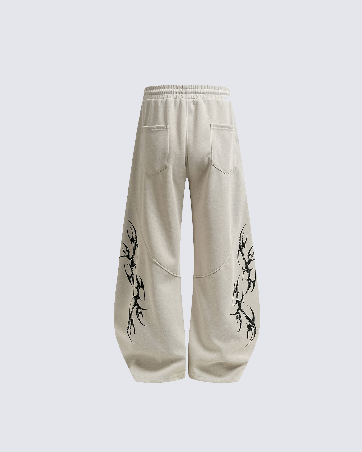 Embroidered Graphic Wide-Leg Sweatpants