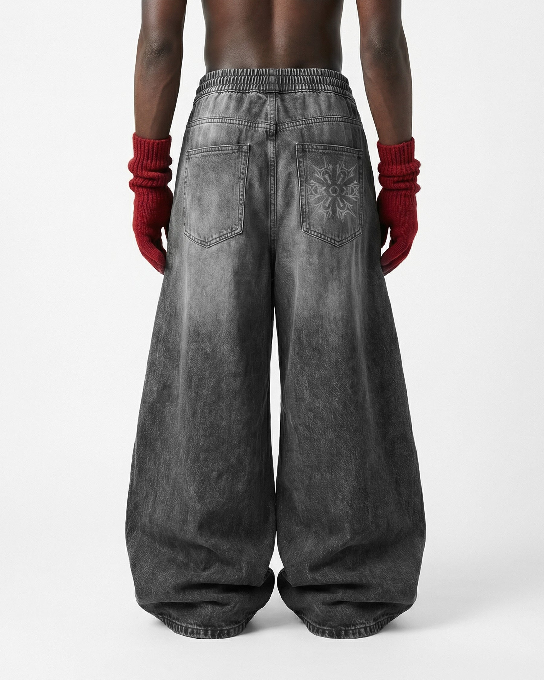 KIIKIO-Double-Ended Washed Loose-Fit SweatPants