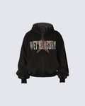 Vintage Star Graphic Zip Hoodie