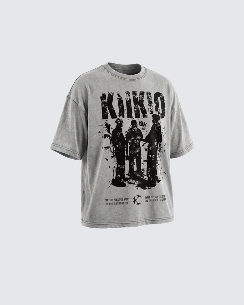 Vintage Washed KIIKIO Graphic Oversized T-Shirt