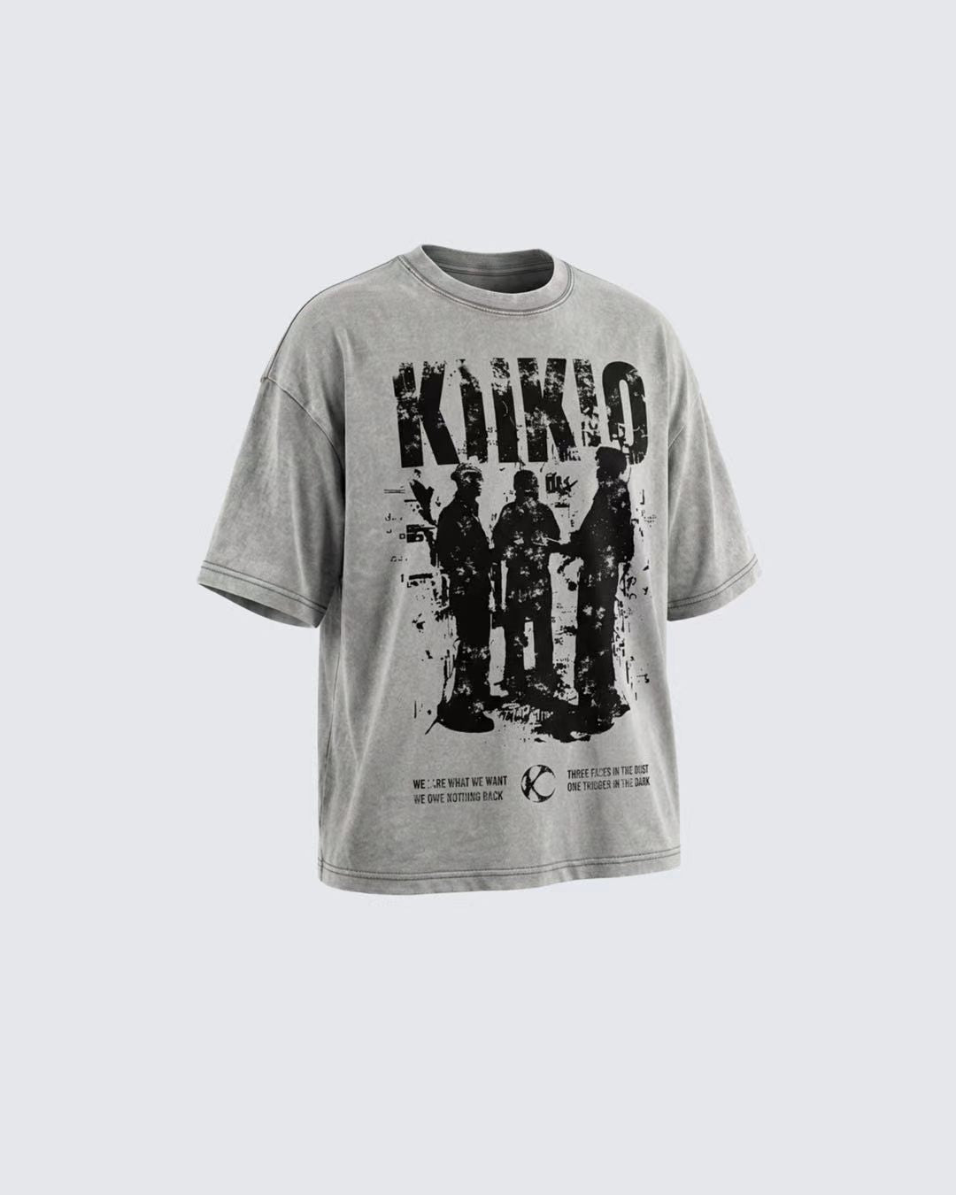 Vintage Washed KIIKIO Graphic Oversized T-Shirt