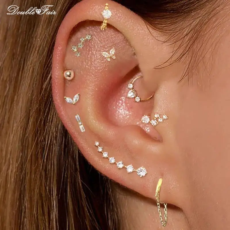 Dainty Y2k Ear Piercing Helix Daith Snug Earrings for Women 1PC