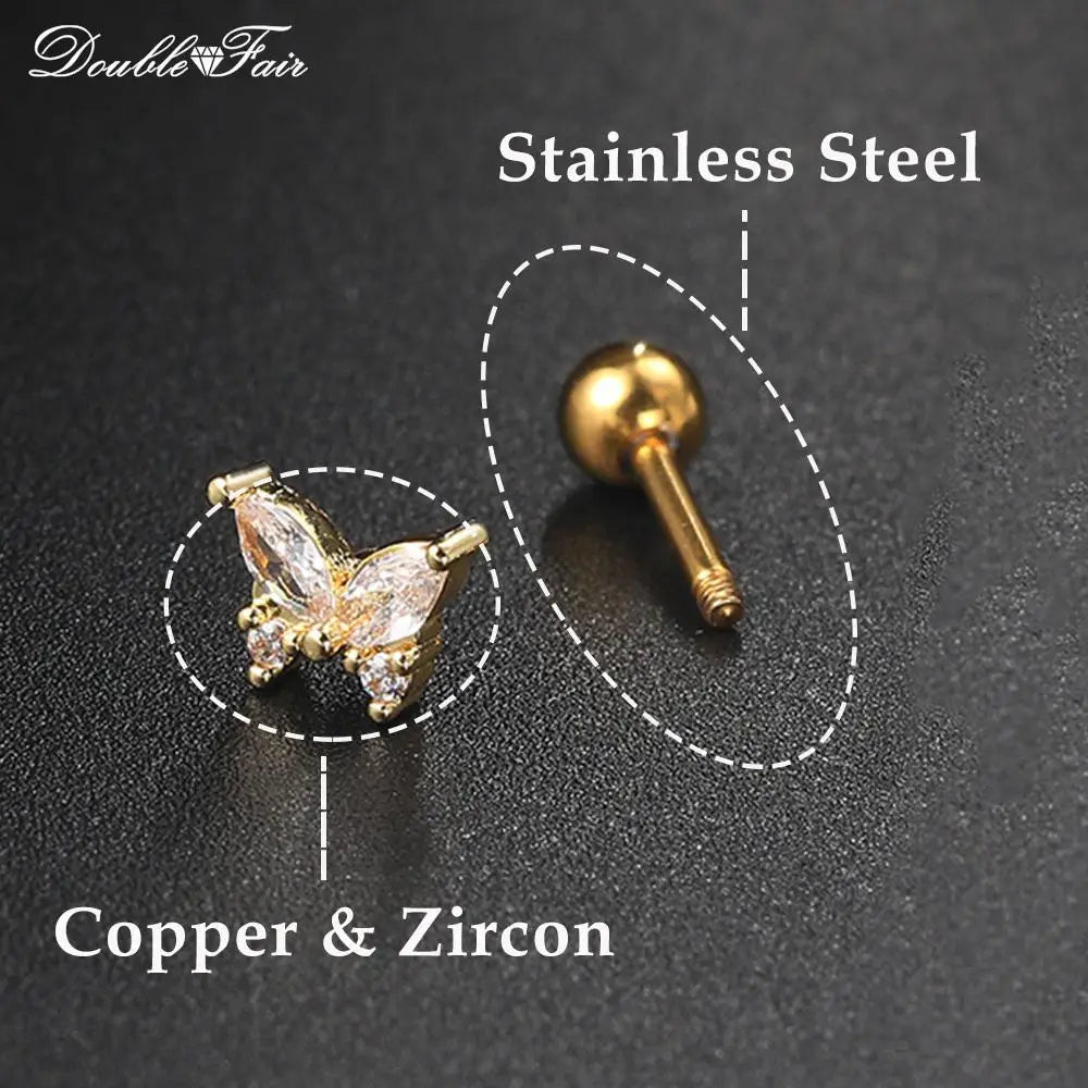 Dainty Y2k Ear Piercing Helix Daith Snug Earrings for Women 1PC