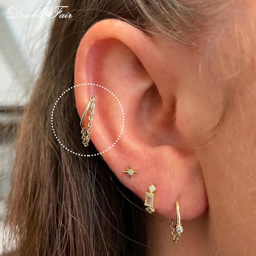 Dainty Y2k Ear Piercing Helix Daith Snug Earrings for Women 1PC