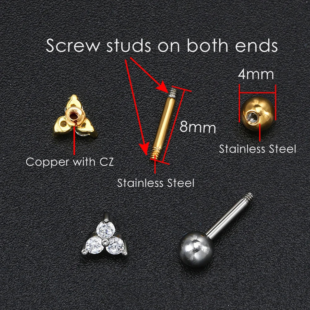 Dainty Y2k Ear Piercing Helix Daith Snug Earrings for Women 1PC