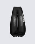 Vintage Loose Fit Distressed Wide-Leg Scimitar Sweatpants