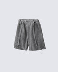 Retro Washed Nnique Drawstring Athletic Shorts