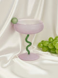 Jelly Bean Wine Glass - Whimsical Eclectic Dopamine Cocktail Coupe