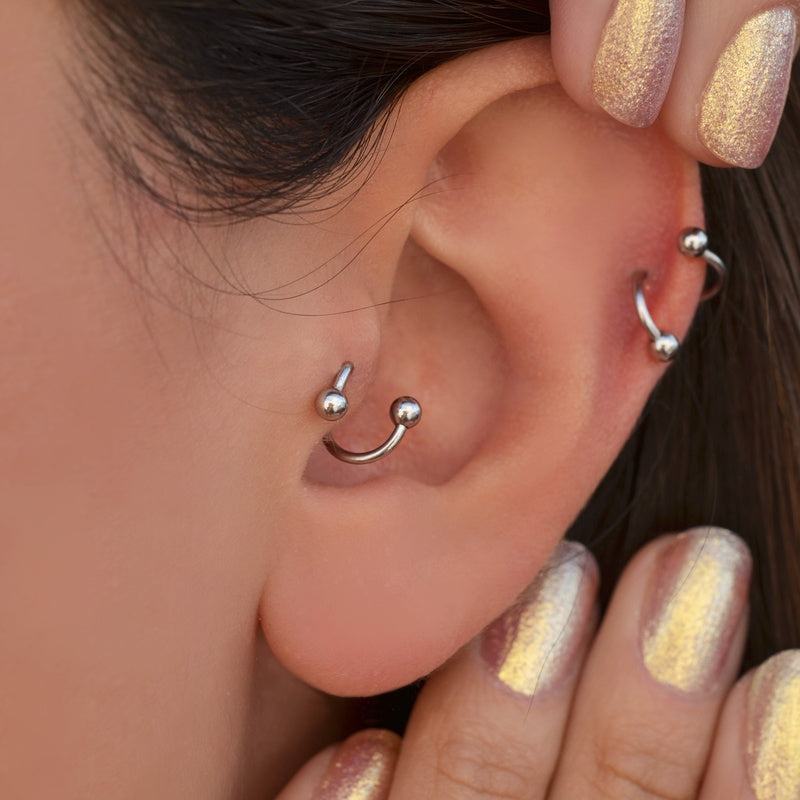 Twisted Spiral Piercing Ring, 16G, 6mm, Multiple Colours, Single