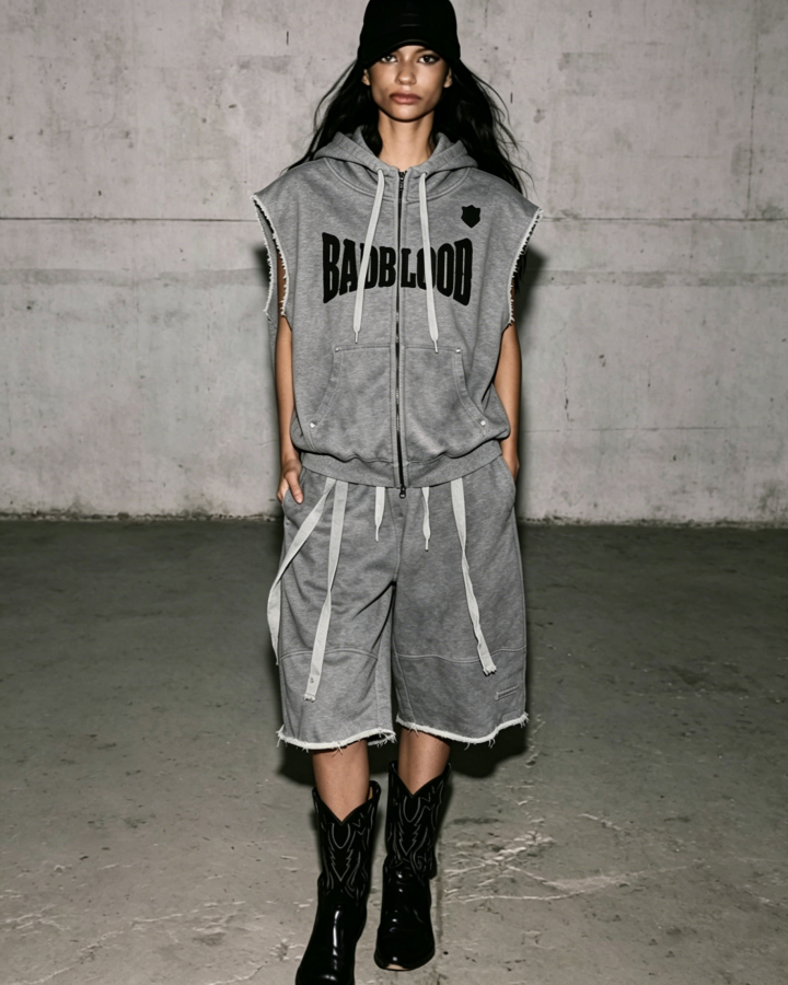 Retro Washed Nnique Drawstring Athletic Shorts